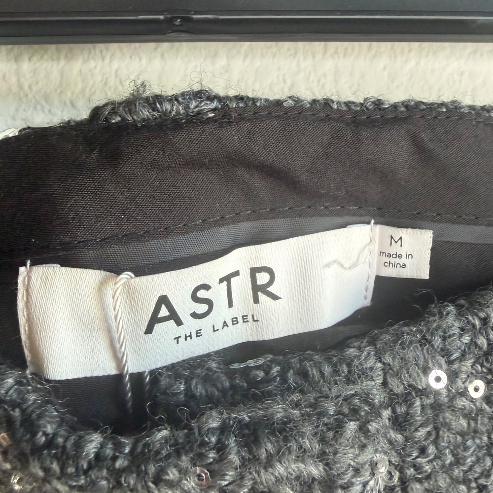 ASTR The Label Wynn Tailored Shorts Charcoal Gray NWT Size Medium Minimalist - Picture 5 of 12